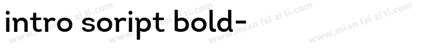intro soript bold字体转换